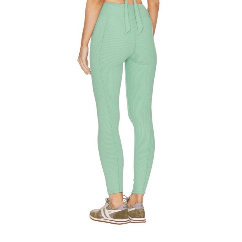 GIGI C Mint Ribbed knit Leggings